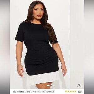 Fashion Nova Two-Tone Mini Dress